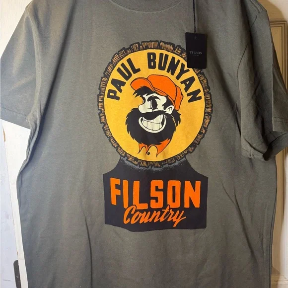 Filson Men's Paul Bunyan Graphic T-Shirt - Filson Country Grey - Size XL - Picture 10 of 10